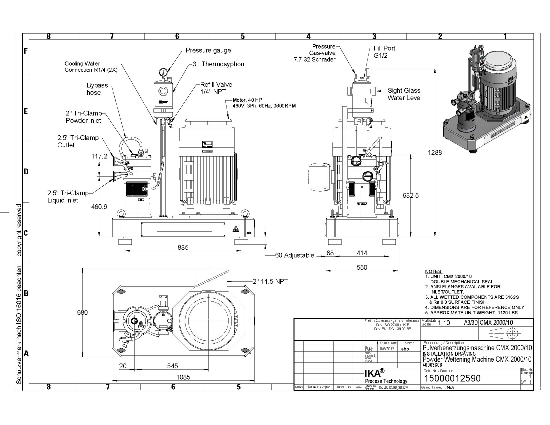 IKA CMX solid-liquid mixer 