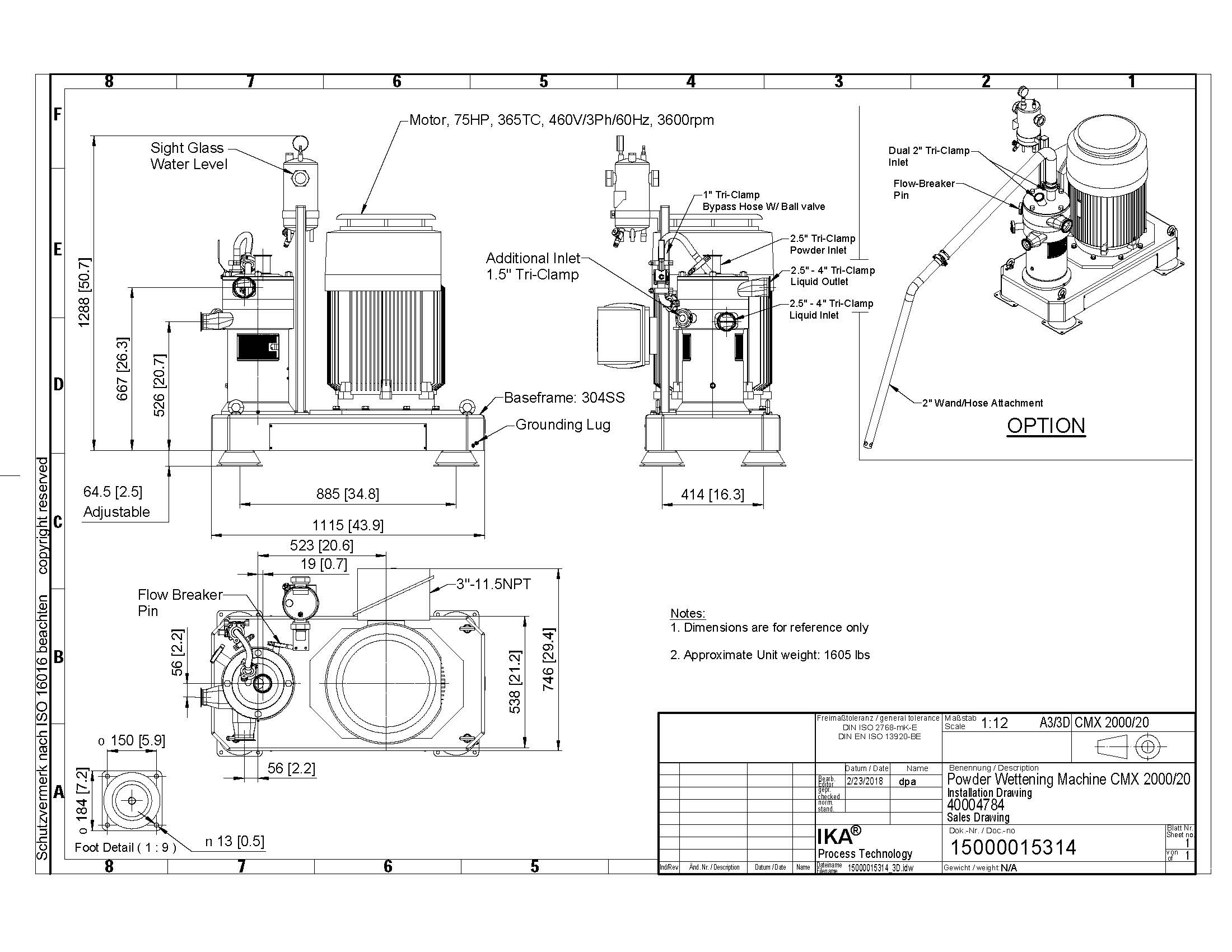 IKA CMX solid-liquid mixer 