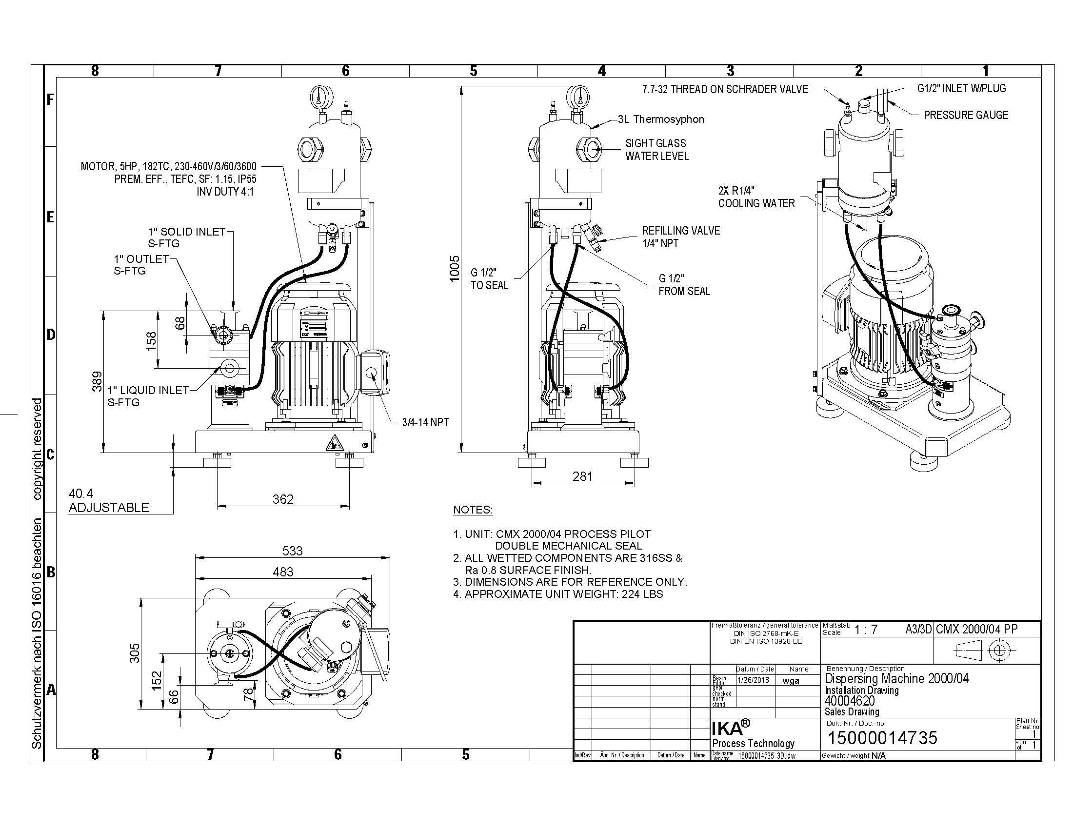 IKA CMX solid-liquid mixer 