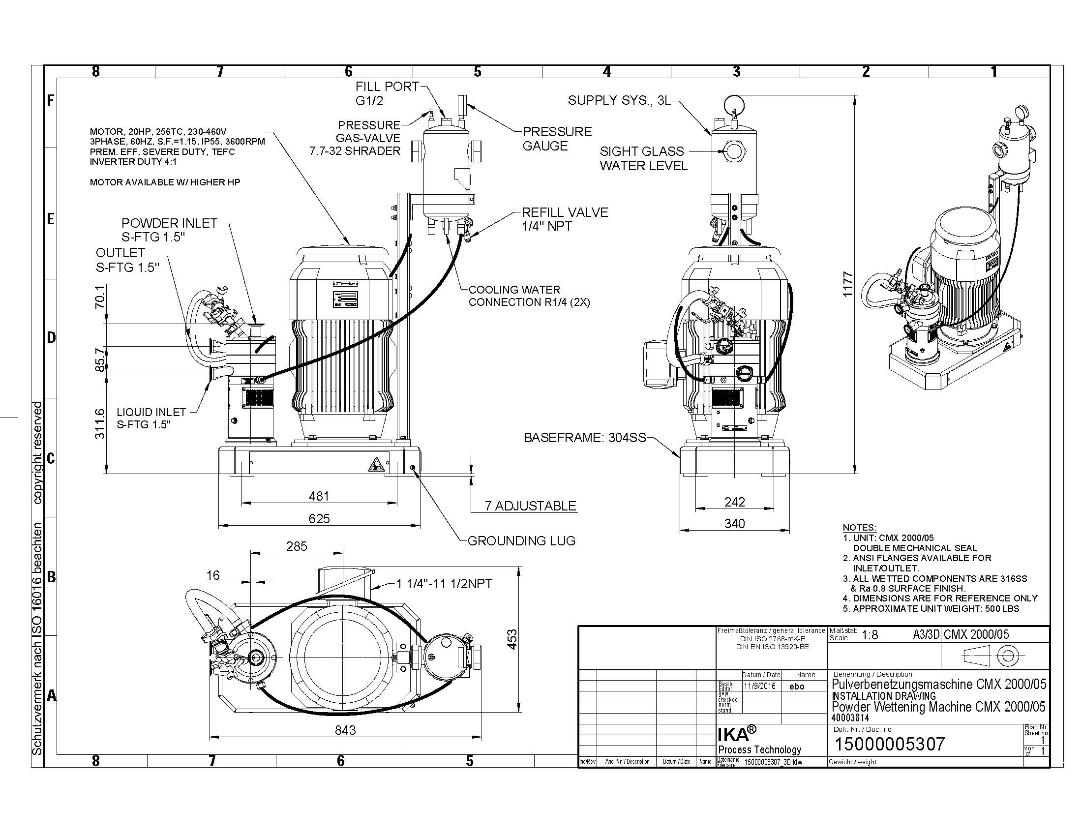 IKA CMX solid-liquid mixer 